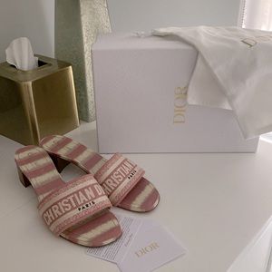 Christian Dior Dway Heeled Sandals - Limited Edition Pink, Size 38